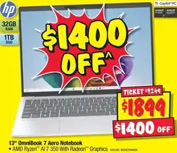 JB Hi-Fi 13" OmniBook 7 Aero Notebook offer