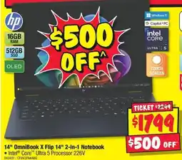 JB Hi-Fi 14" OmniBook X Flip 14" 2-In-1 Notebook offer
