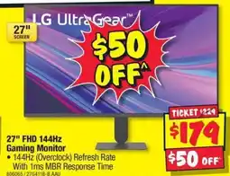 JB Hi-Fi 27" FHD 144Hz Gaming Monitor offer