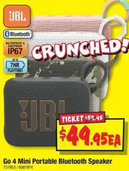 JB Hi-Fi Go 4 Mini Portable Bluetooth Speaker offer