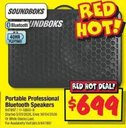 JB Hi-Fi Portable Professional Bluetooth Speakers offer