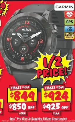 JB Hi-Fi Epix Pro (Gen 2) Sapphire Edition Smartwatch offer