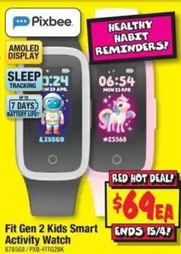 JB Hi-Fi Fit Gen 2 Kids Smart Activity Watch offer