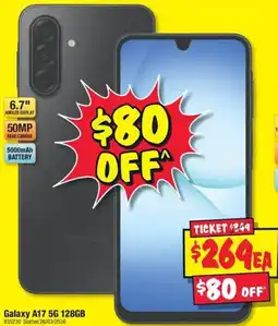 JB Hi-Fi Galaxy A17 5G 128GB offer