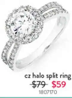 Goldmark Cz halo split ring offer