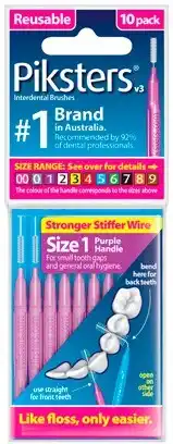 Discount Drug Stores Piksters Interdental Brushes Size 1 Purple offer