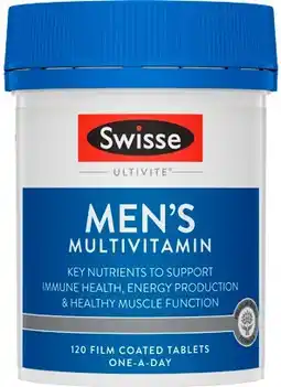 Discount Drug Stores Swisse Ultivite Men’s Multivitamin 120 Tablets offer