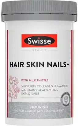 Discount Drug Stores Swisse Beauty Hair Skin Nails+ 100 Tablets offer