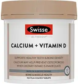 Discount Drug Stores Swisse Ultiboost Calcium + Vitamin D 150 Tablets offer