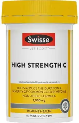 Discount Drug Stores Swisse Ultiboost High Strength Vitamin C 150 Tablets offer