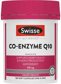 Discount Drug Stores Swisse Ultiboost Co-Enzyme Q10 180 Capsules offer