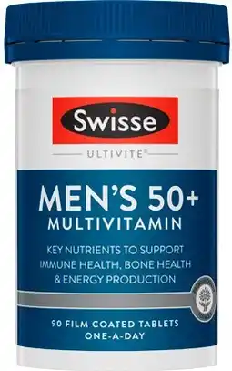 Discount Drug Stores Swisse Ultivite Men’s 50+ Multivitamin 90 Tablets offer