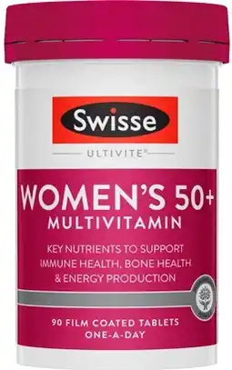 Discount Drug Stores Swisse Ultivite Women’s 50+ Multivitamin 90 Tablets offer