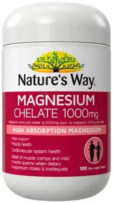 Discount Drug Stores Nature’s Way Magnesium Chelate 1000mg 100 Tablets offer