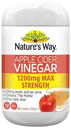 Discount Drug Stores Nature’s Way Apple Cider Vinegar 1200mg 90 Tablets offer