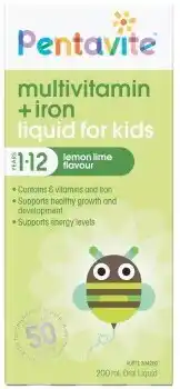 Discount Drug Stores Pentavite Multivitamin + Iron Liquid for Kids Lemon Lime Flavour offer