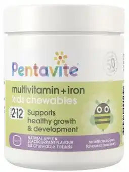 Discount Drug Stores Pentavite Multivitamin + Iron 60 Chewable Tablets offer