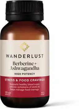 Discount Drug Stores Wanderlust Berberine + Ashwagandha 120 Capsules offer