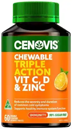 Discount Drug Stores Cenovis Chewable Triple Action Vit C, D & Zinc 60 Tablets offer