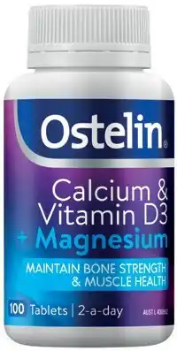 Discount Drug Stores Ostelin Calcium & Vitamin D3 + Magnesium 100 Tablets offer