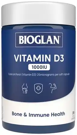 Discount Drug Stores Bioglan Vitamin D3 1000IU 250 Capsules offer