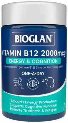 Discount Drug Stores Bioglan Vitamin B12 2000mcg Energy & Cognition 90 Tablets offer