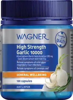 Discount Drug Stores Wagner High Strength Garlic 10000 100 Capsules offer