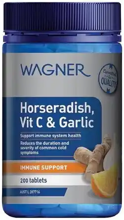 Discount Drug Stores Wagner Horseradish, Vit C & Garlic 200 Tablets offer
