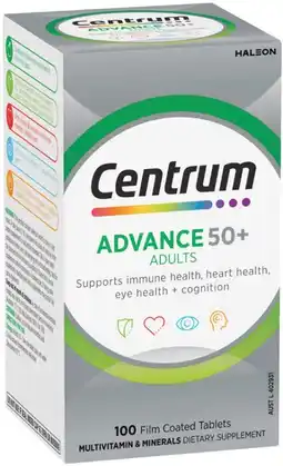 Discount Drug Stores Centrum Advance 50+ Multivitamin 100 Tablets offer