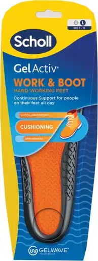 Discount Drug Stores Scholl GelActiv Work & Boot Insole Large offer