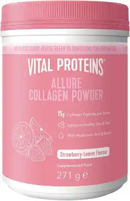Discount Drug Stores Vital Proteins Allure Collagen Powder Strawberry Lemon Flavour offer