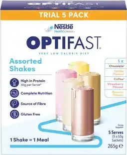 Discount Drug Stores Optifast VLCD Shake Assorted Flavour Sachets offer