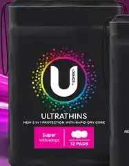 Discount Drug Stores U by Kotex Ultrathins Super Pads With Wings offer