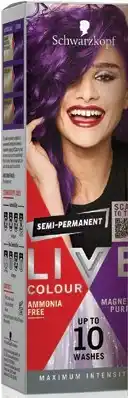 Discount Drug Stores Schwarzkopf Live Hair Colour Magnetic Purple offer