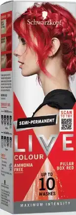 Discount Drug Stores Schwarzkopf Live Hair Colour Pillar Box Red offer