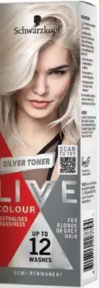 Discount Drug Stores Schwarzkopf Live Hair Colour Silver Toner offer