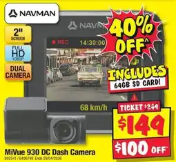 JB Hi-Fi MiVue 930 DC Dash Camera offer