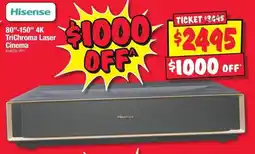 JB Hi-Fi 80"-150" 4K TriChroma Laser Cinema offer