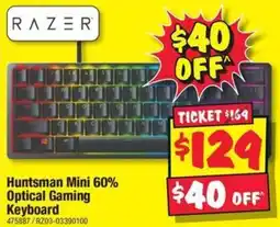 JB Hi-Fi Huntsman Mini 60% Optical Gaming Keyboard offer