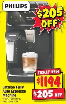 JB Hi-Fi LatteGo Fully Auto Espresso Machine offer