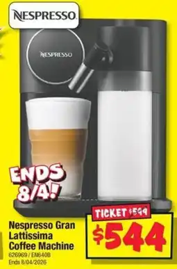 JB Hi-Fi Nespresso Gran Lattissima Coffee Machine offer