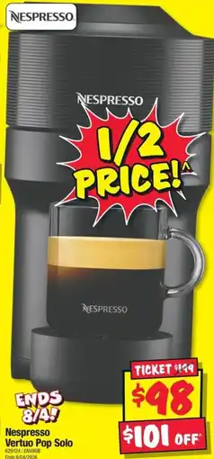 JB Hi-Fi Nespresso Vertuo Pop Solo offer