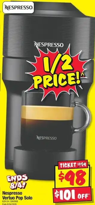 JB Hi-Fi Nespresso Vertuo Pop Solo offer