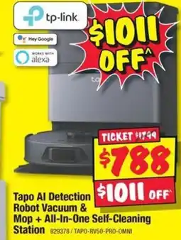 JB Hi-Fi Tapo Al Detection Robot Vacuum & Mop + All-In-One Self-Cleaning Station offer