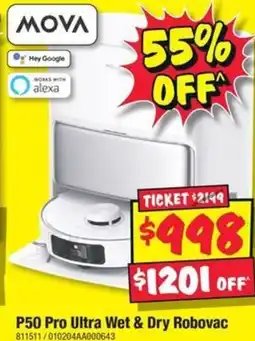 JB Hi-Fi P50 Pro Ultra Wet & Dry Robovac offer