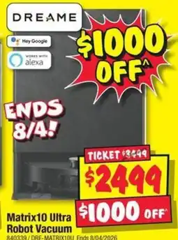 JB Hi-Fi Matrix10 Ultra Robot Vacuum offer