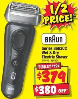 JB Hi-Fi Series 8663CC Wet & Dry Electric Shaver offer