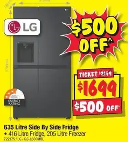 JB Hi-Fi 635 Litre Side By Side Fridge offer