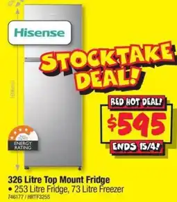 JB Hi-Fi 326 Litre Top Mount Fridge offer