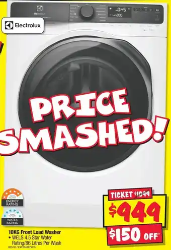 JB Hi-Fi 10KG Front Load Washer offer